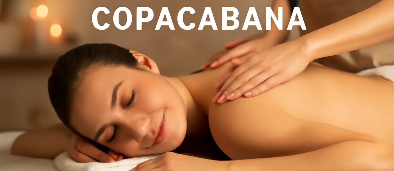 Mulher recebendo massagem relaxante em Copacabana, com a terapeuta aplicando a técnica de forma tranquila e eficaz.